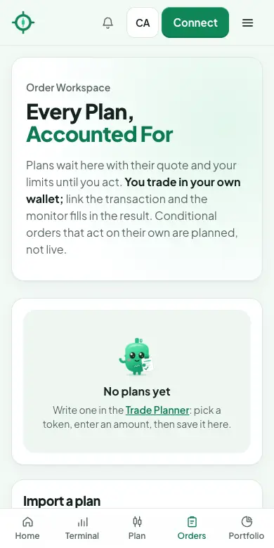 Orders: Ordiq at phone width